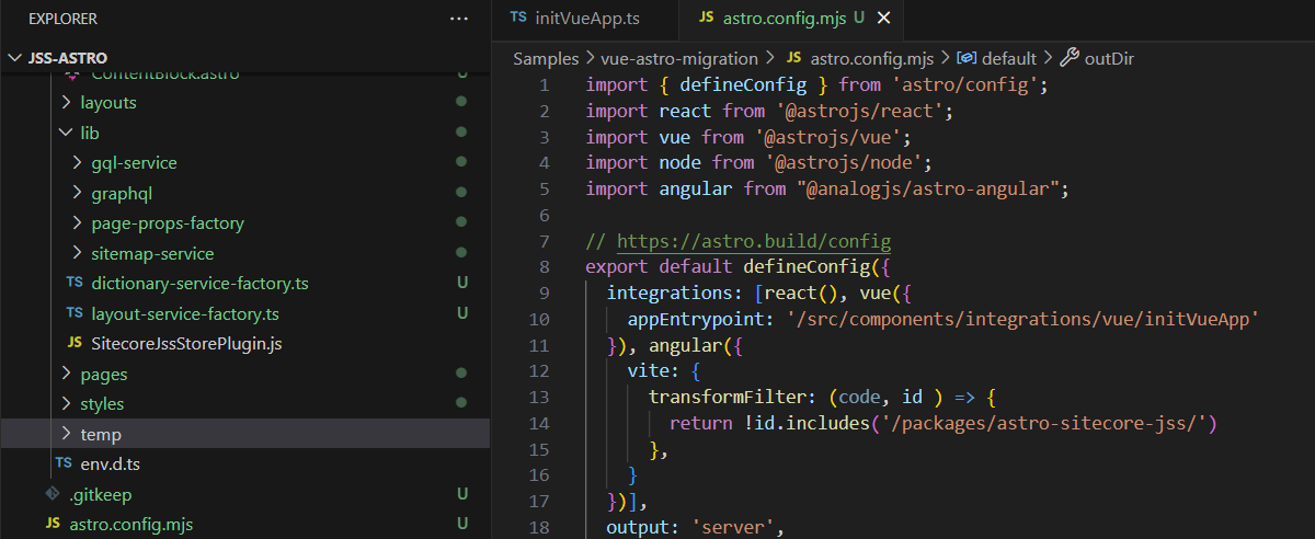 Configure Vue.js Initialization