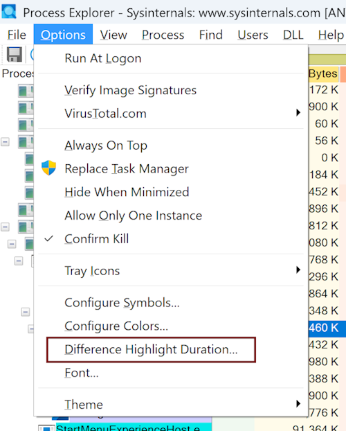 Difference Highlight Duration